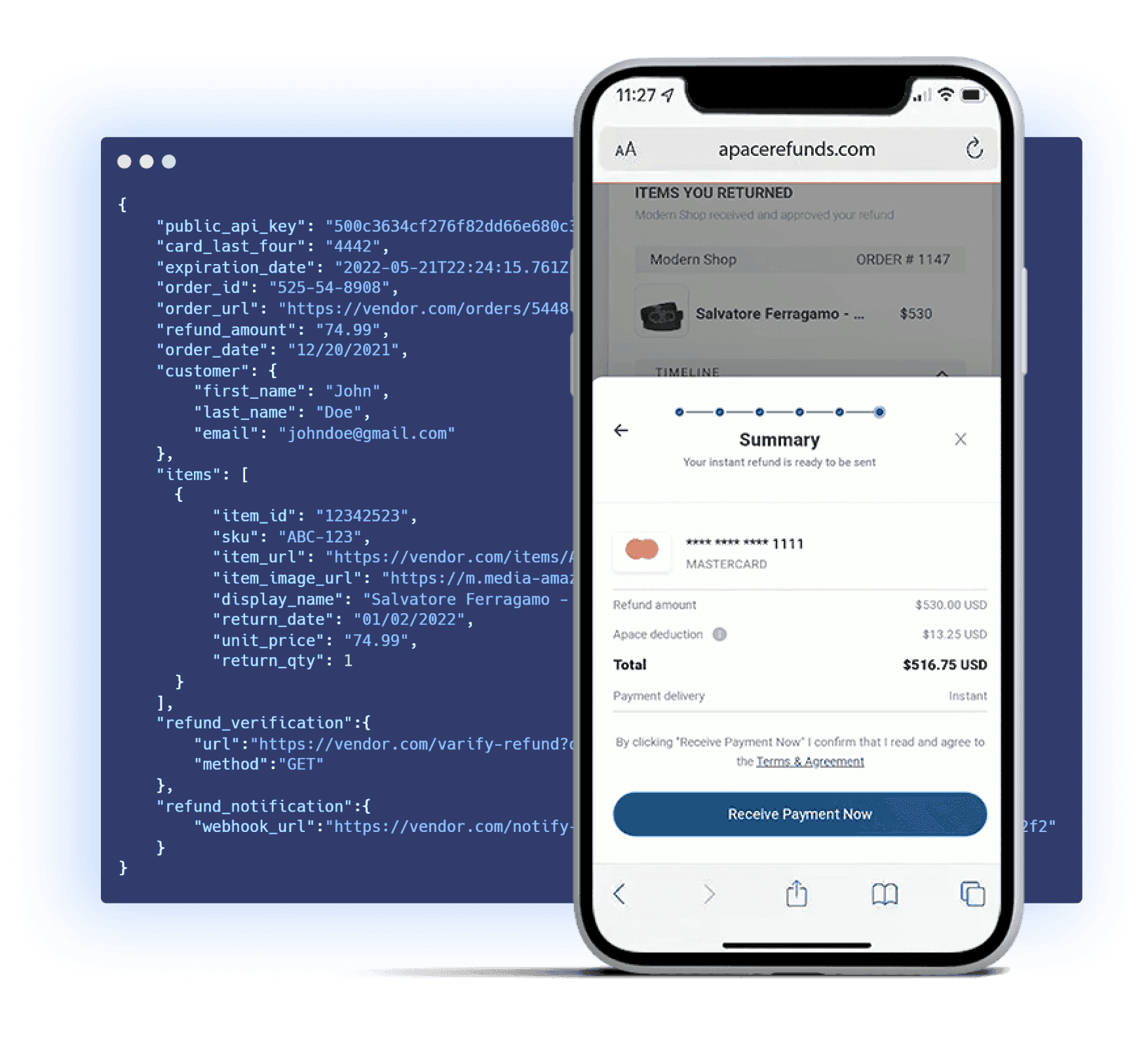 Apace Refunds - easy integration